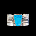 Turquoise set in sterling silver cuff bracelet