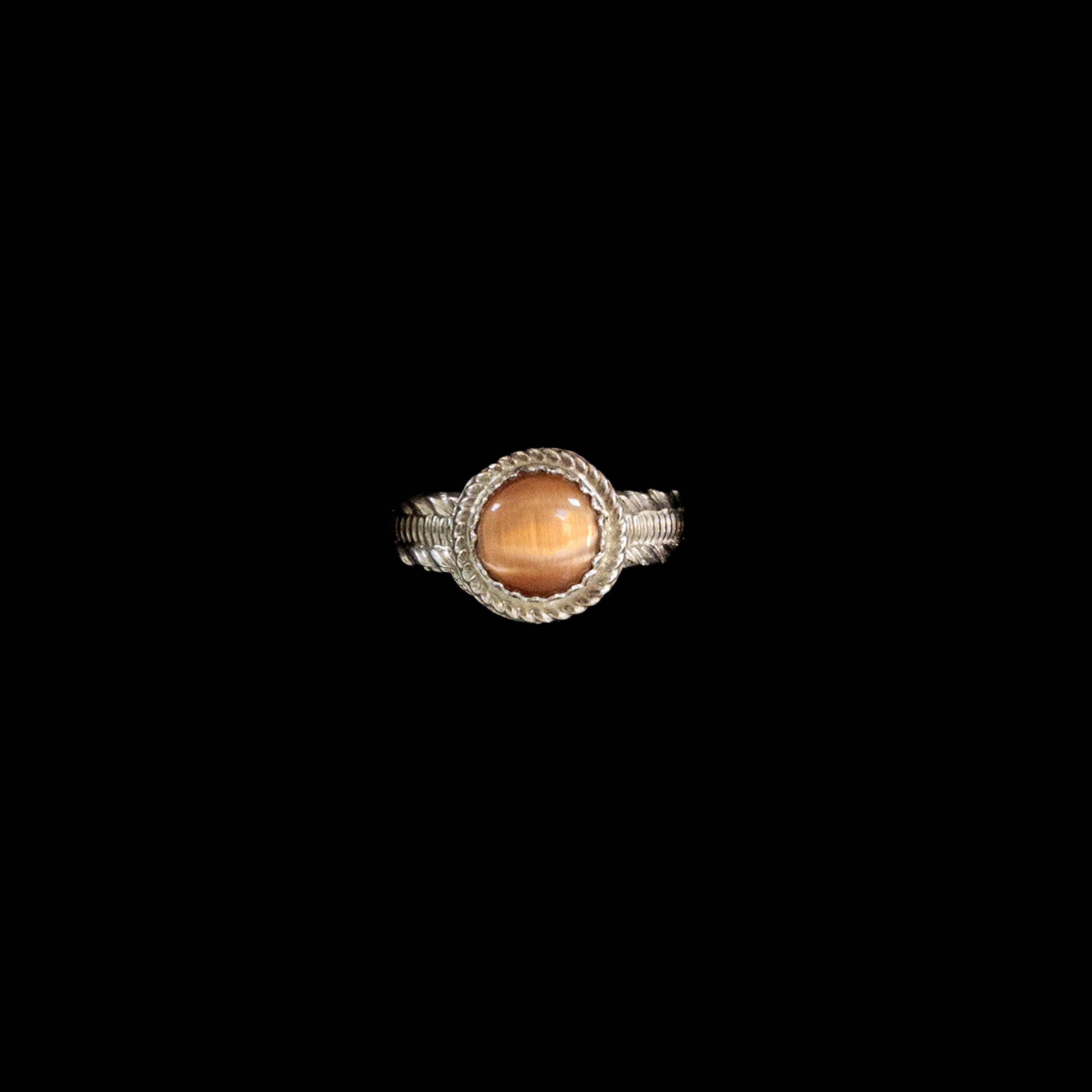 Tigers eye and sterling silver ring