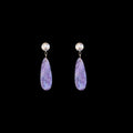 Amethyst  and silver drop earrings