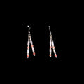 Navajo earrings made of silver and coral by Will Wauneka