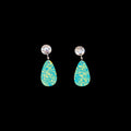 Hatch tuquoise and silver earrings by Will Wauneka