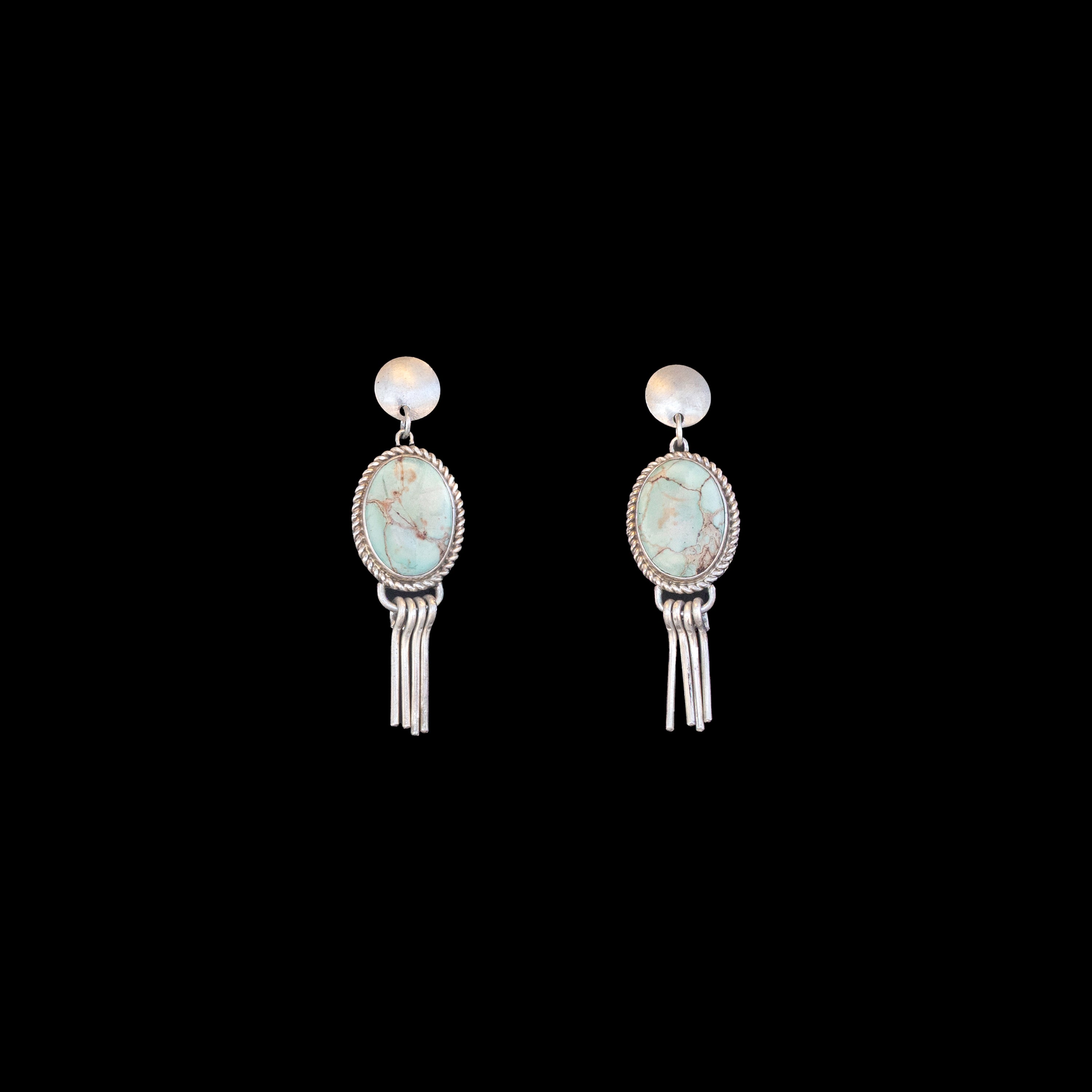 Sonoran turquoise earrings with Silver Dangles