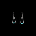Turquoise and Silver Loop Earrings