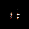 Coral and Mother-of-Pearl Dangle Earrings
