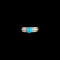 Detailed Silver band with turquoise stone