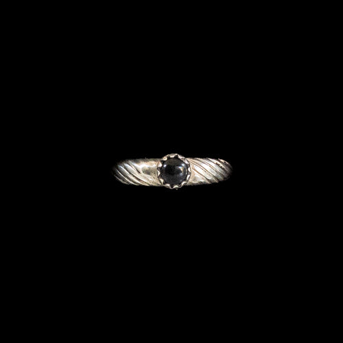 Sterling Silver band with black onyx